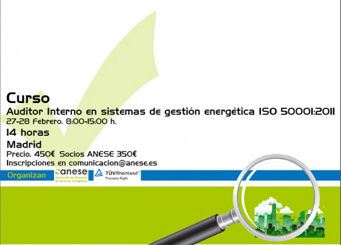 Auditor Interno en sistemas de gestión energética ISO 50001:2011