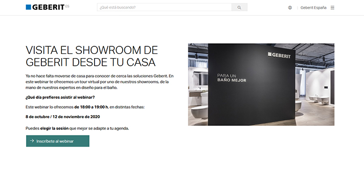 Visita el showroom de Geberit desde tu casa