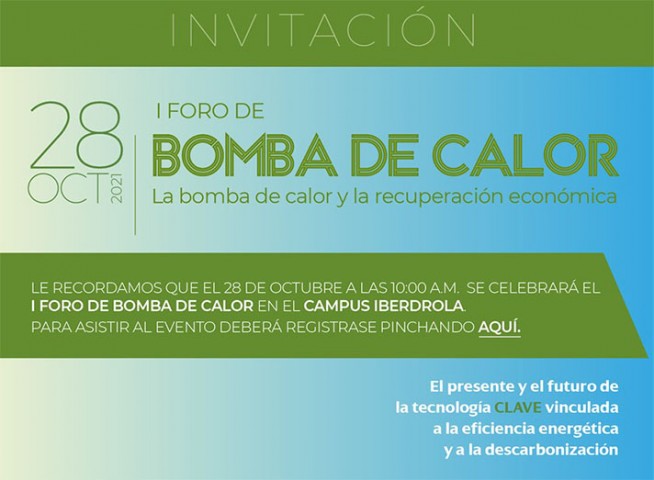 I Foro de Bomba de Calor. La bomba de calor y la recuperación económica