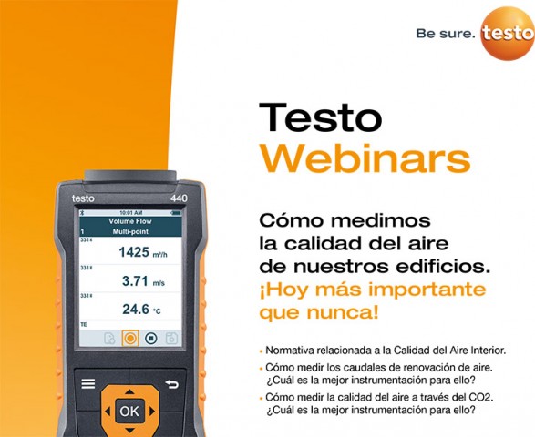 Testo Webinars: Cómo medimos la calidad del aire de nuestros edificios