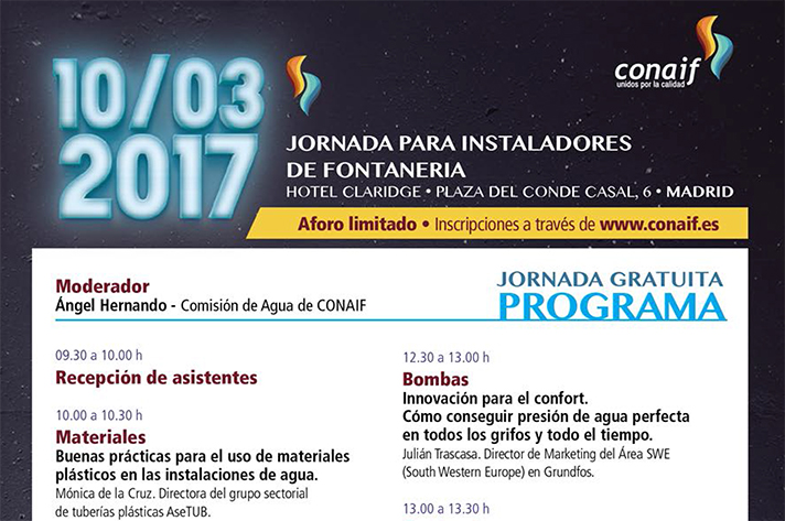 Jornada para instaladores de agua organizada por Conaif