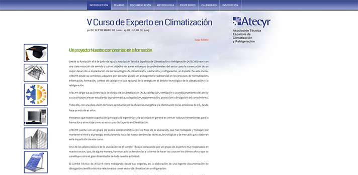 V Curso Semipresencial de Atecyr de Experto en Climatización