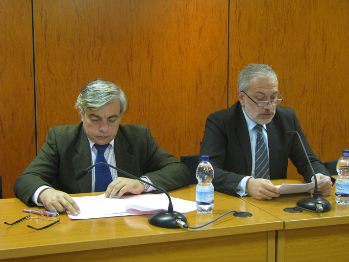 A la izquierda, Martín Agenjo, ponente de la Comisión de Agua de Conaif; a la derecha Esteban Blanco, presidente de Conaif