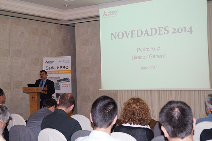 Pedro Ruiz Gómez, Director General de la División de Aire Acondicionado, en una de las presentaciones del Roadshow