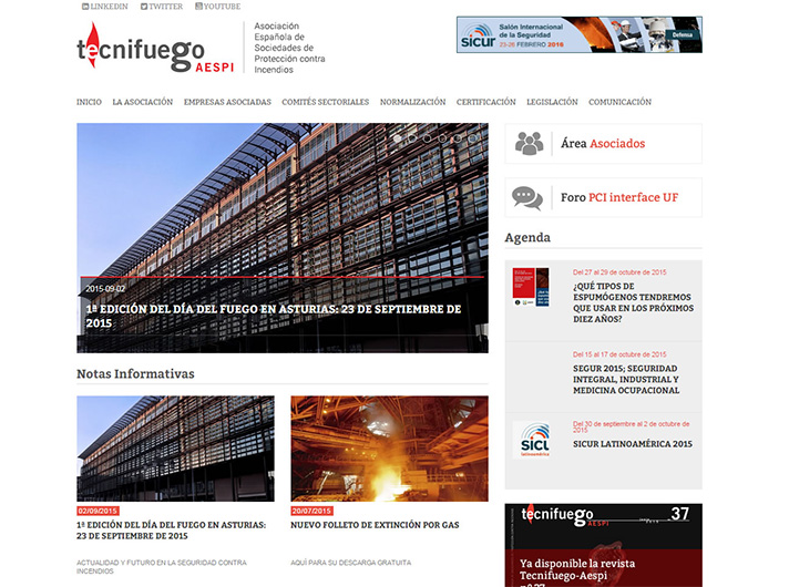La nueva web de Tecnifuego-Aespi está adaptada a todos los dispositivos