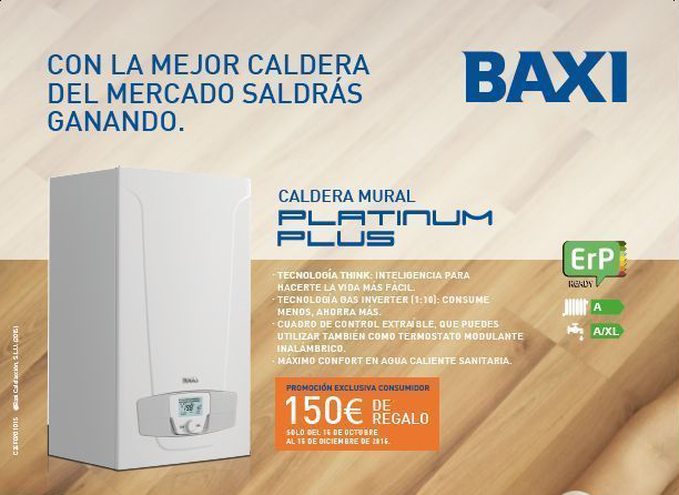 Hasta el 15 de diciembre, instaladores y usuarios disponen de promociones especiales en la adquisición de calderas de condensación Baxi