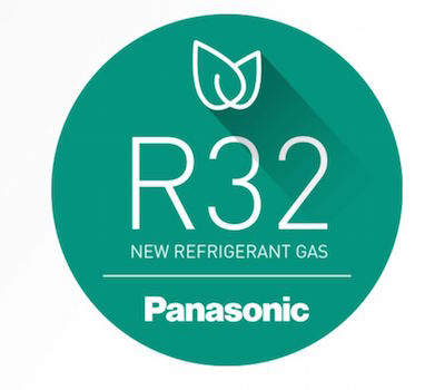 Logo del nuevo gas R32 de Panasonic