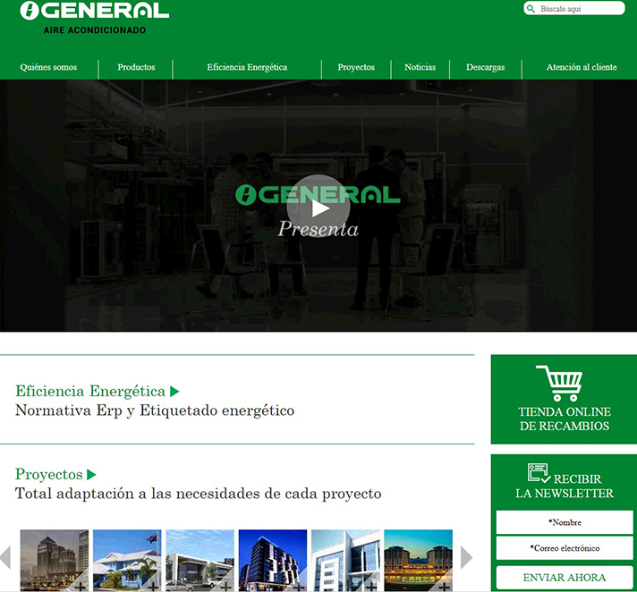 La web está disponible en www.general-climatizacion.es