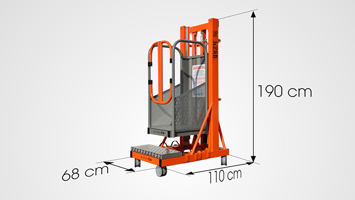 Elevadores de personas verticales de empuje manual y elevación eléctrica Modelo UPLIFT5 