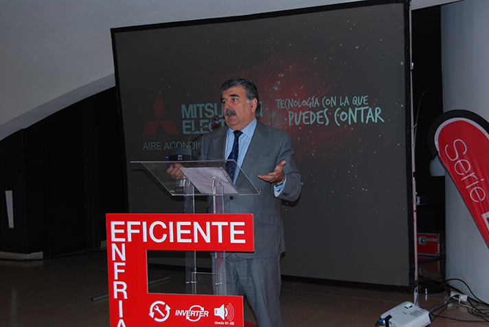 Pedro Ruiz, Director General de Mitsubishi Electric, durante la presentación celebrada en Madrid