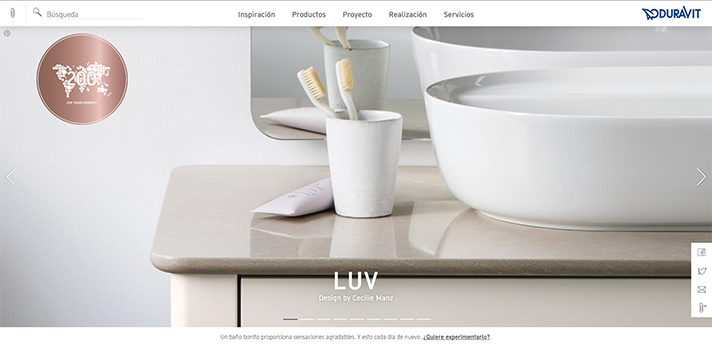 Duravit cuenta con nueva versión de su página web mucho más visual e intuitiva 