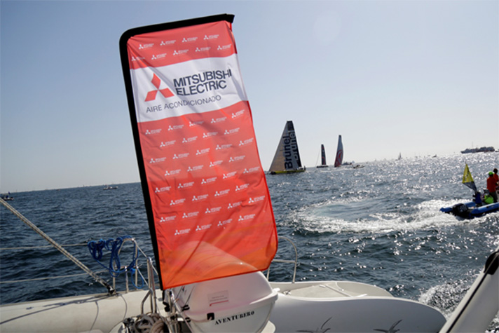 Los clientes de Mitsubishi Electric pudieron seguir la Regata Volvo Ocean Race in-port desde el mar