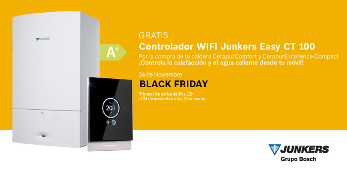 La marca exclusiva de la división Bosch Termotecnia pone en marcha una campaña especial Black Friday en su página web www.junkers.es