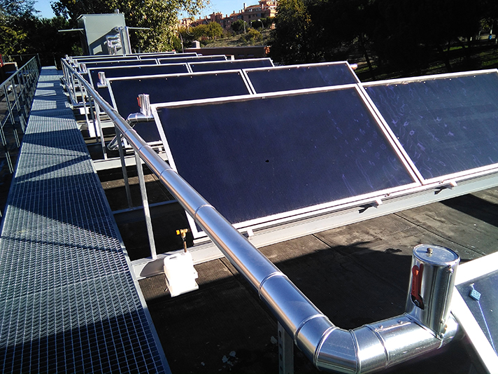 Se han instalado 26 Captadores Solares ADISOL HN 2.6
