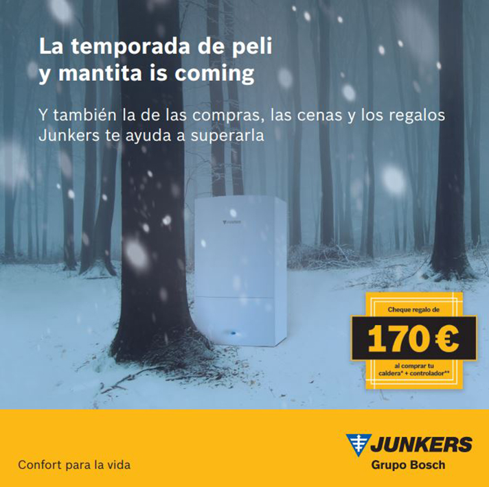 Los clientes interesados tendrán que instalar, hasta 31 de enero, una caldera Junkers en combinación con uno de los controladores de la marca