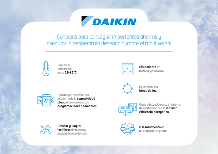 Daikin ofrece unos consejos a tener en cuenta ante el frío invernal 