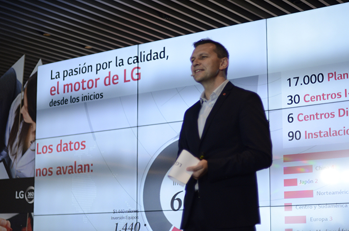 Nuno Lourenço, Director de Negocio de Aire Acondicionado de LG Electronics, durante la presentación