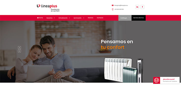 Esta web persigue mejorar la visibilidad de Linea Plus 