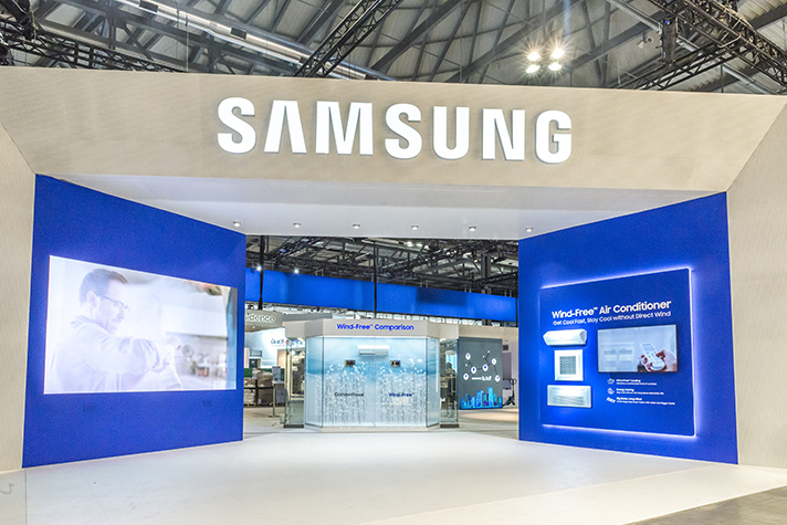 El stand de Samsung, en la feria Mostra Convegno Expocomfort