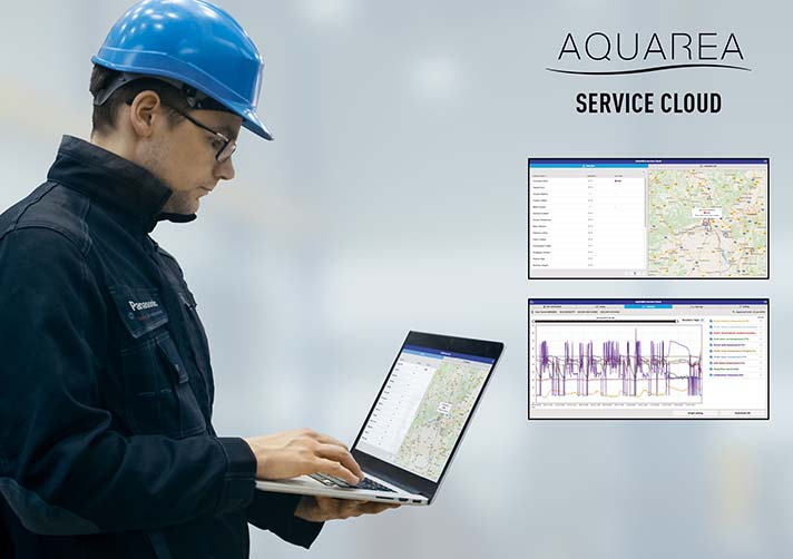 La nueva plataforma Aquarea Service Cloud evoluciona el concepto de servicio de mantenimiento o reparación de los equipos hacia un servicio inteligente vía cloud 