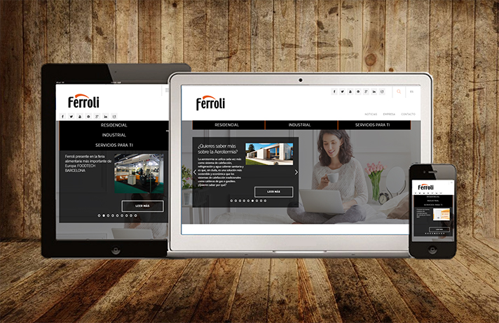 La nueva web www.ferroli.com/es está adaptada a las tendencias y expectativas de los usuarios digitales