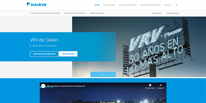 El vídeo VRV, 30 años en lo más alto, puede verse en la página web de Daikin: www.daikin.es/vrv30 