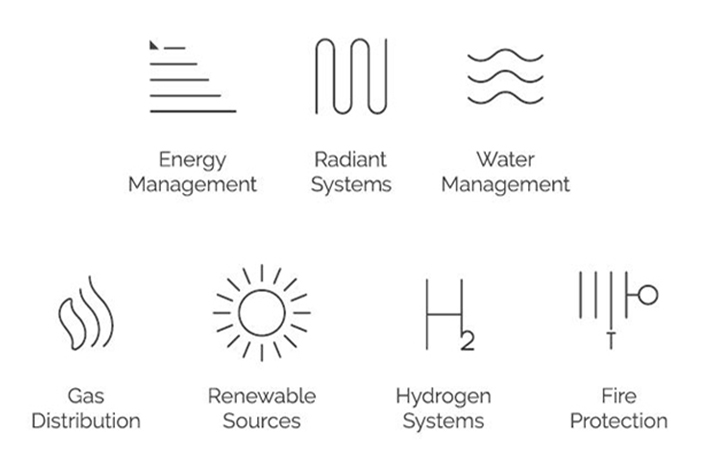 La marca ha simplificado los iconos identificativos de cada una de sus áreas de negocio