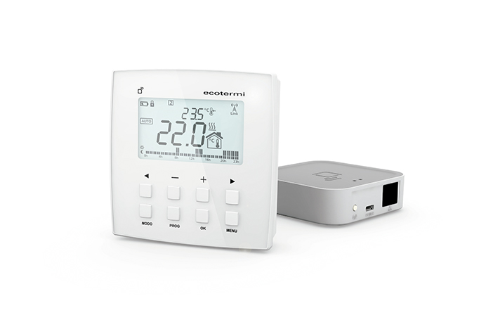 El termostato inteligente Smart o serie Termoweb, con wifi integrado, regula la climatización desde una app 