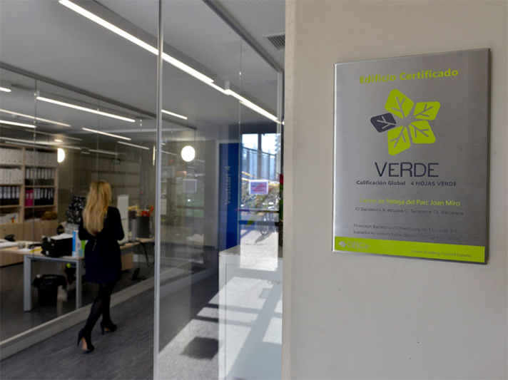 El Centre de Neteja Joan Miró ha obtenido 4 hojas en la certificación de este inmueble que tiene capacidad para 300 trabajadores y 60 vehículos