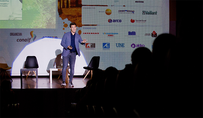 El presentador Christian Gálvez, en el Congreso de Conaif