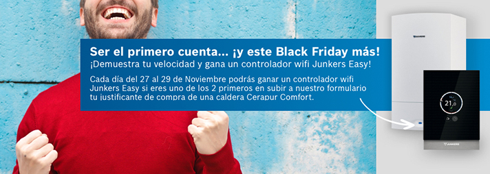 La promoción estará activa en las redes sociales de Junkers España y en su web entre los días 27 y 29 de noviembre
