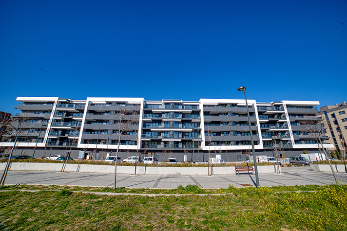 Ubicado en Getafe, el Edificio Infinity cuenta con 150 viviendas en una superficie útil de 12.157 m2