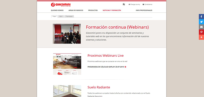 ¡Súmate a la campaña #YoMeQuedoEnCasa con los webinars Giacomini!