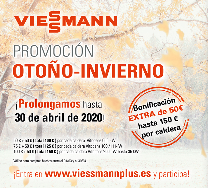La promoción de Viessmann estará vigente hasta el 30 de abril