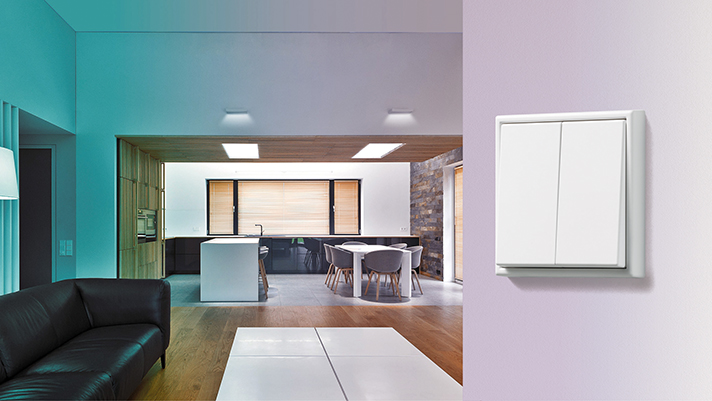 Los emisores de pared para Philips Hue de Jung funcionan según el estándar ZigBee y son productos oficiales ‘Philips Friends of Hue’