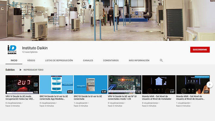 Este nuevo canal se estrena para ofrecer formaciones y videotutoriales sobre los equipos Daikin a los profesionales del sector de la climatización