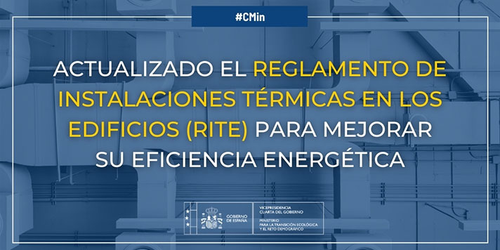 La actualización del RITE contribuirá a alcanzar el objetivo de mejora de la eficiencia energética a través de la reducción del consumo de energía primaria en un 39,5% en 2030