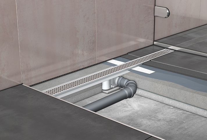 ACO ha diseñado el nuevo canal de ducha ShowerDrain C 2.0 en acero inoxidable y listo para instalar