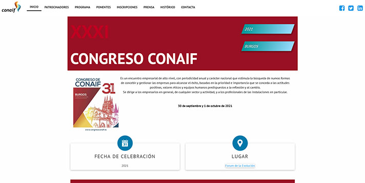 El Congreso de CONAIF se celebrará del 30 de septiembre al 1 de octubre