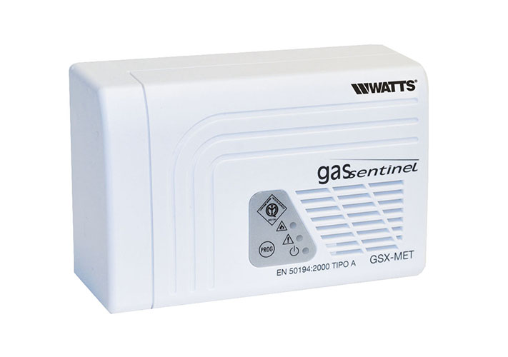 Watts cuenta con el modelo GAS SENTINEL, un detector electrónico de metano o gas LPG