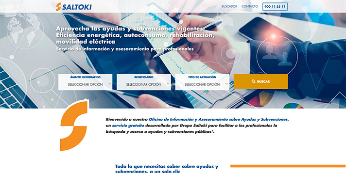 La principal herramienta del portal es su buscador inteligente