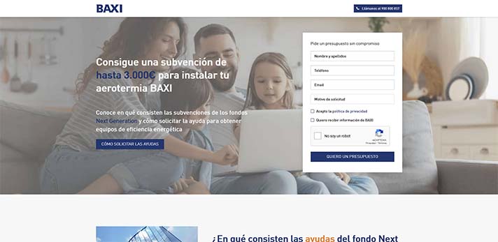 Baxi ha puesto en marcha una nueva página para ayudar a sus instaladores y usuarios finales 