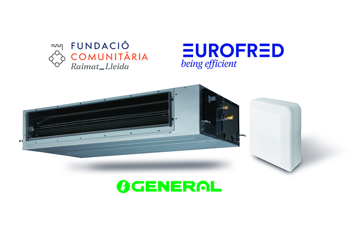 La donación de Eurofred se ha concretado en un equipo de aire acondicionado Split de tipo Conducto de la marca General 