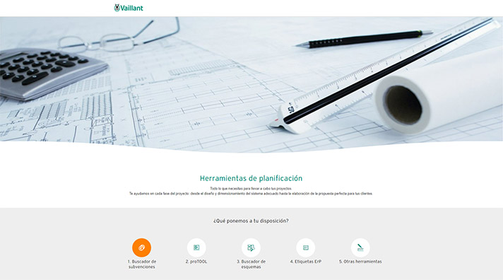 Todas las herramientas Vaillant, en una misma web