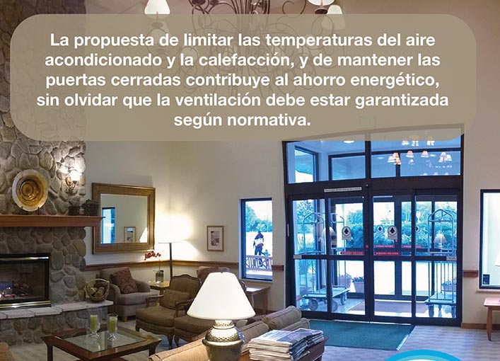 La propuesta de limitar las temperaturas del aire acondicionado y la calefacción, y de mantener las puertas cerradas contribuye al ahorro energético, según AFEC