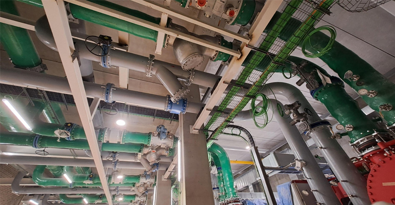 Amiblu amplía la Central de Bogatell de Barcelona con nuevas tuberías PRFV para el sistema de refrigeración