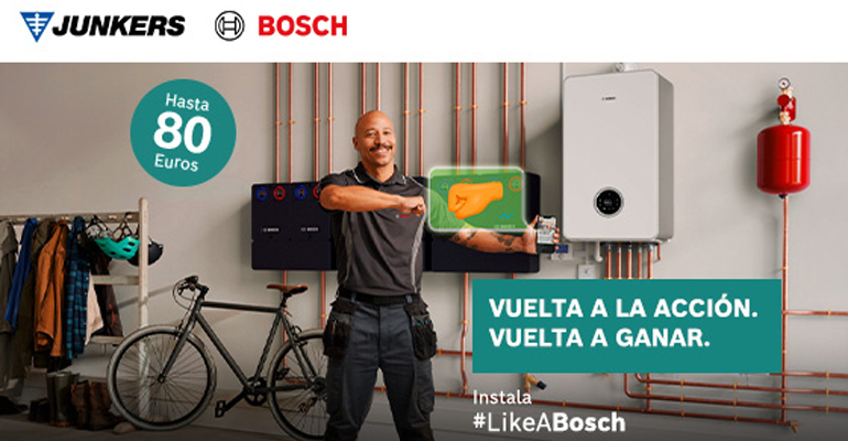 Junkers Bosch lanza una promoción para instaladores de calderas de condensación en septiembre