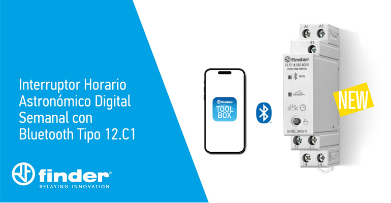 Interruptor horario con programación Bluetooth y función Astro