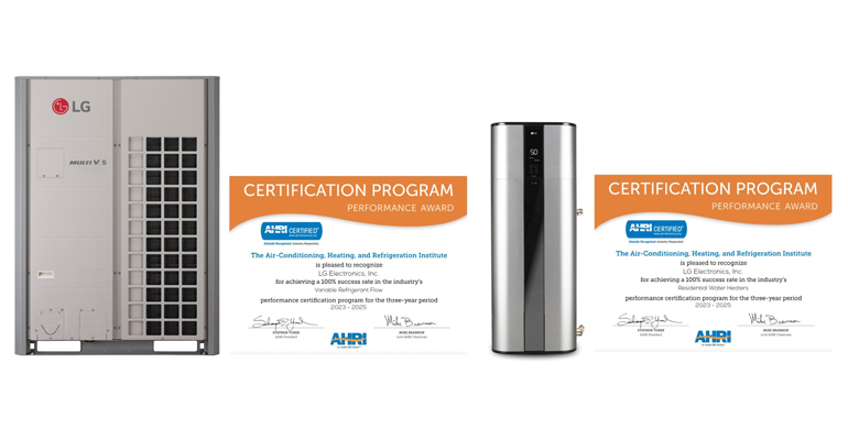 LG logra nueve años consecutivos del Ahri Performance Award en sistemas Hvac