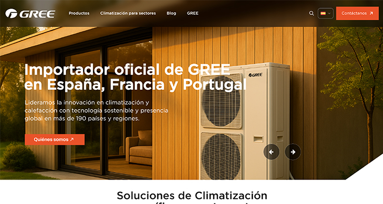 Gree lanza nueva web corporativa para profesionales del sector HVAC